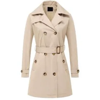 Chrisuno Womens Double Breasted Trench Coats